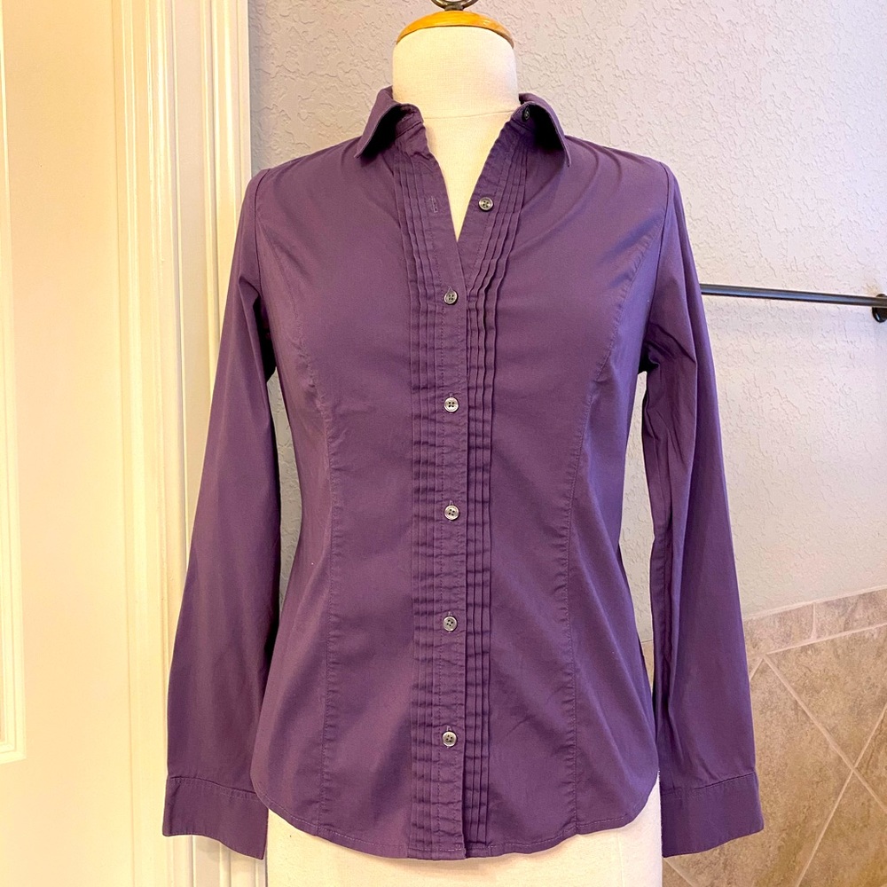 Express The Essentials Front Button Blouse - image 1